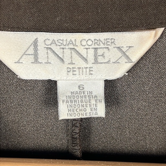 Annex Tara Shirt Button Up Dress‎ Velvet Feel Brown with Waist Tie Size 6 Petite - Picture 6 of 9